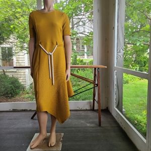 EUC ASOS Mustard Yellow Belted Long Dress